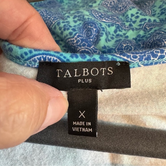 Talbots Plus KNIT TIERED MAXI DRESS - PAISLEY MEDALLION PRINT - Picture 5 of 7